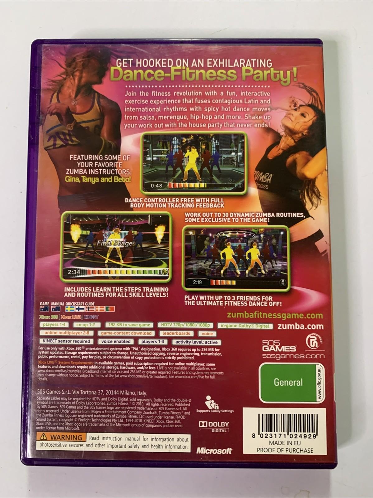 Zumba Fitness Kinect Microsoft XBOX 360 PAL Fitness Game