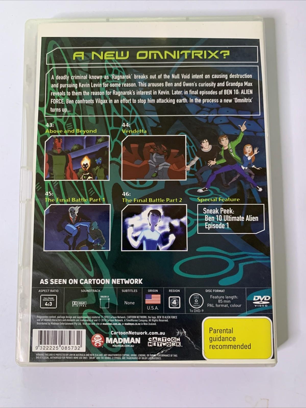 Ben 10 Alien Force : Vol 10 (DVD, 2009) Animation Region 4