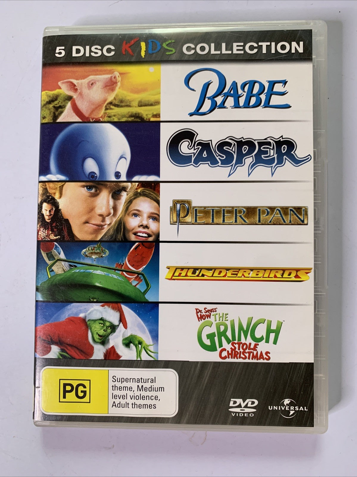 Babe / Casper / Peter Pan / Thunderbirds / The Grinch Stole Christmas DVD