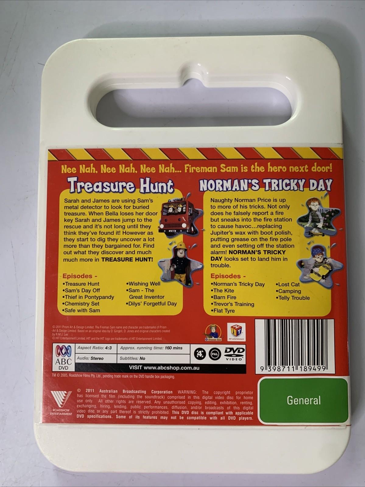 Fireman Sam: Norman's Tricky Day / Treasure Hunt (DVD, 2008) Region 4