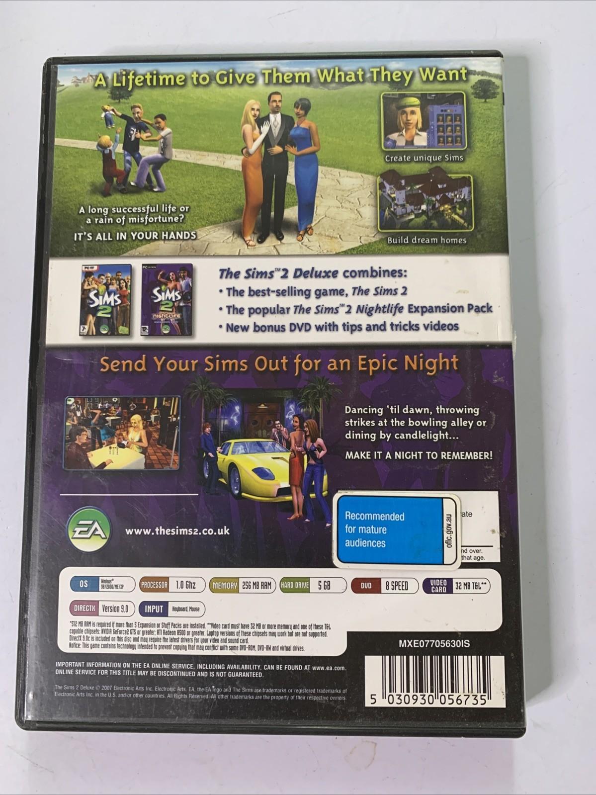 The Sims 2 Deluxe PC DVD Windows Games Complete