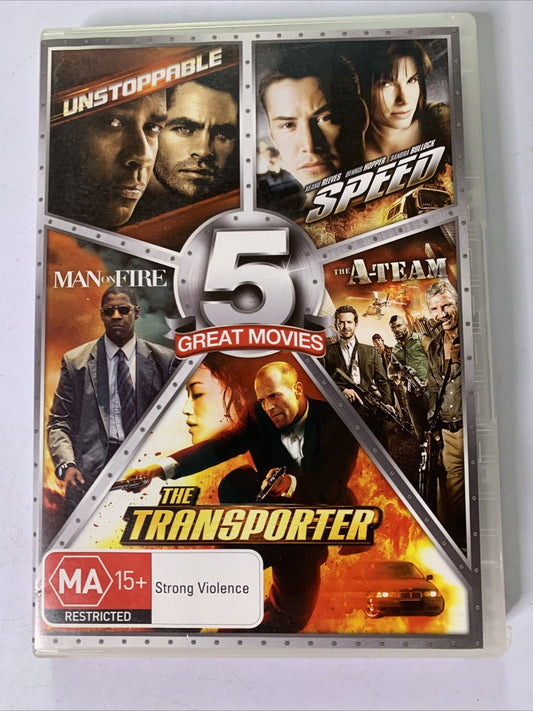 Unstoppable / Speed / Man On Fire / The A Team / The Transporter (DVD) Region 4