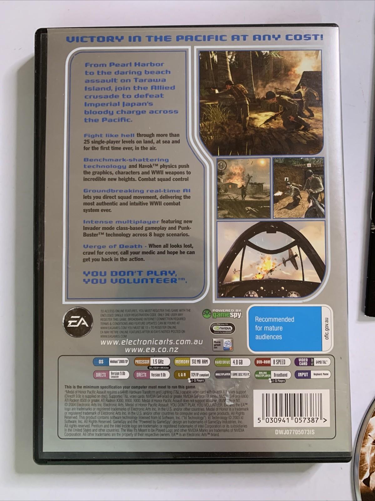 Medal Of Honor: Pacific Assault  PC DVD Windows Game Complete
