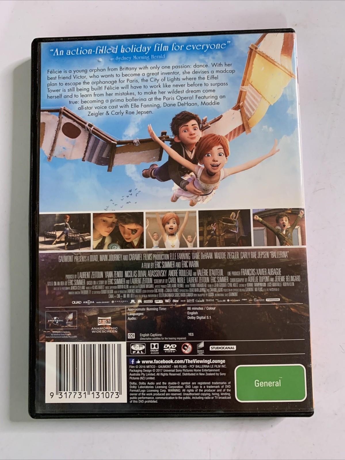 Ballerina (DVD, 2016) Elle Fanning, Dane DeHaan  Animation FIlm Region 4