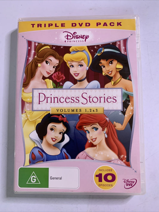 Princess Stories Trilogy : Vol 1-3 (DVD, 2011, 3-Disc) Disney Animation Region 4