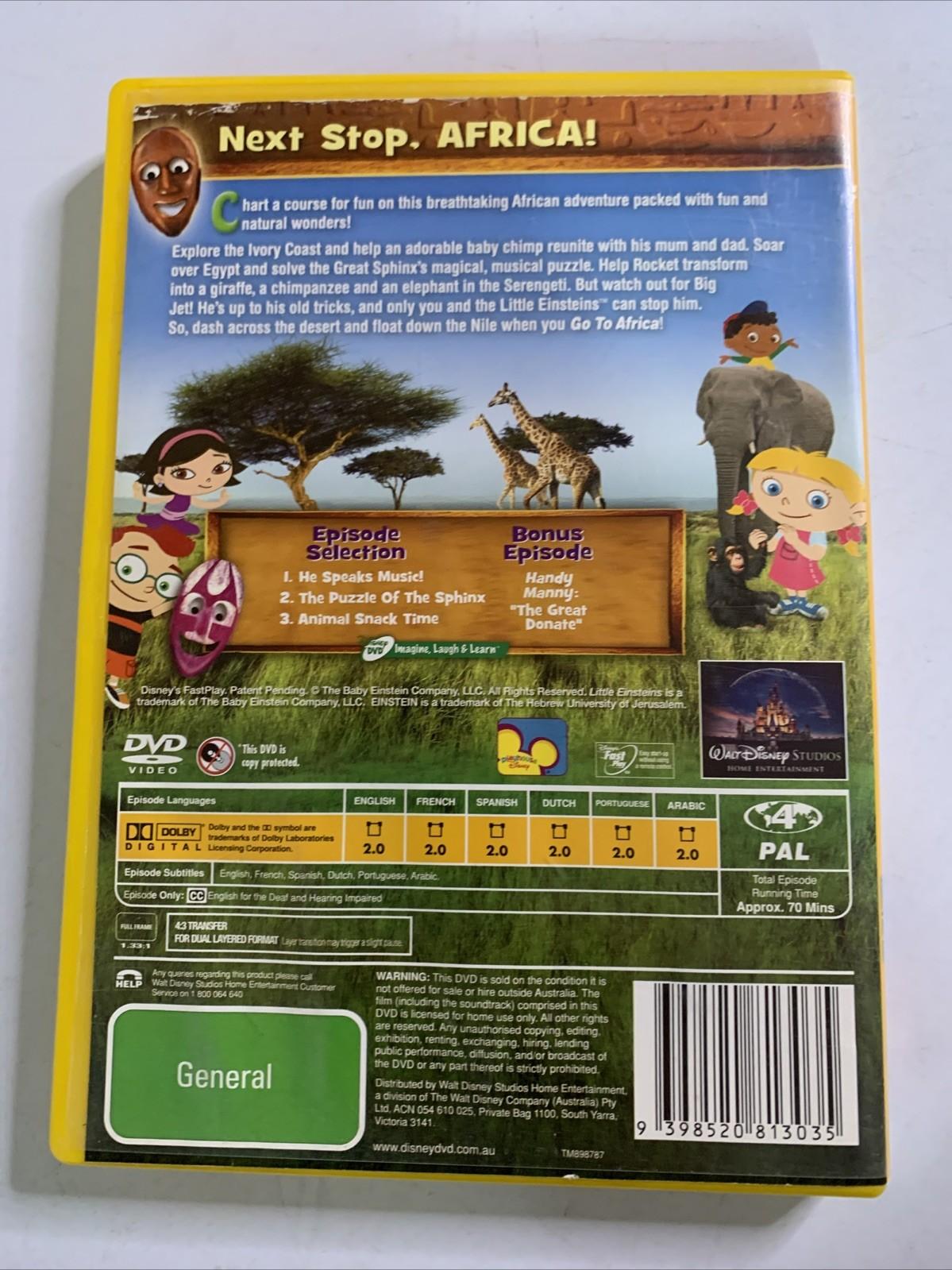 Little Einsteins: Go To Africa (DVD, 2008) Disney Animation Region 4