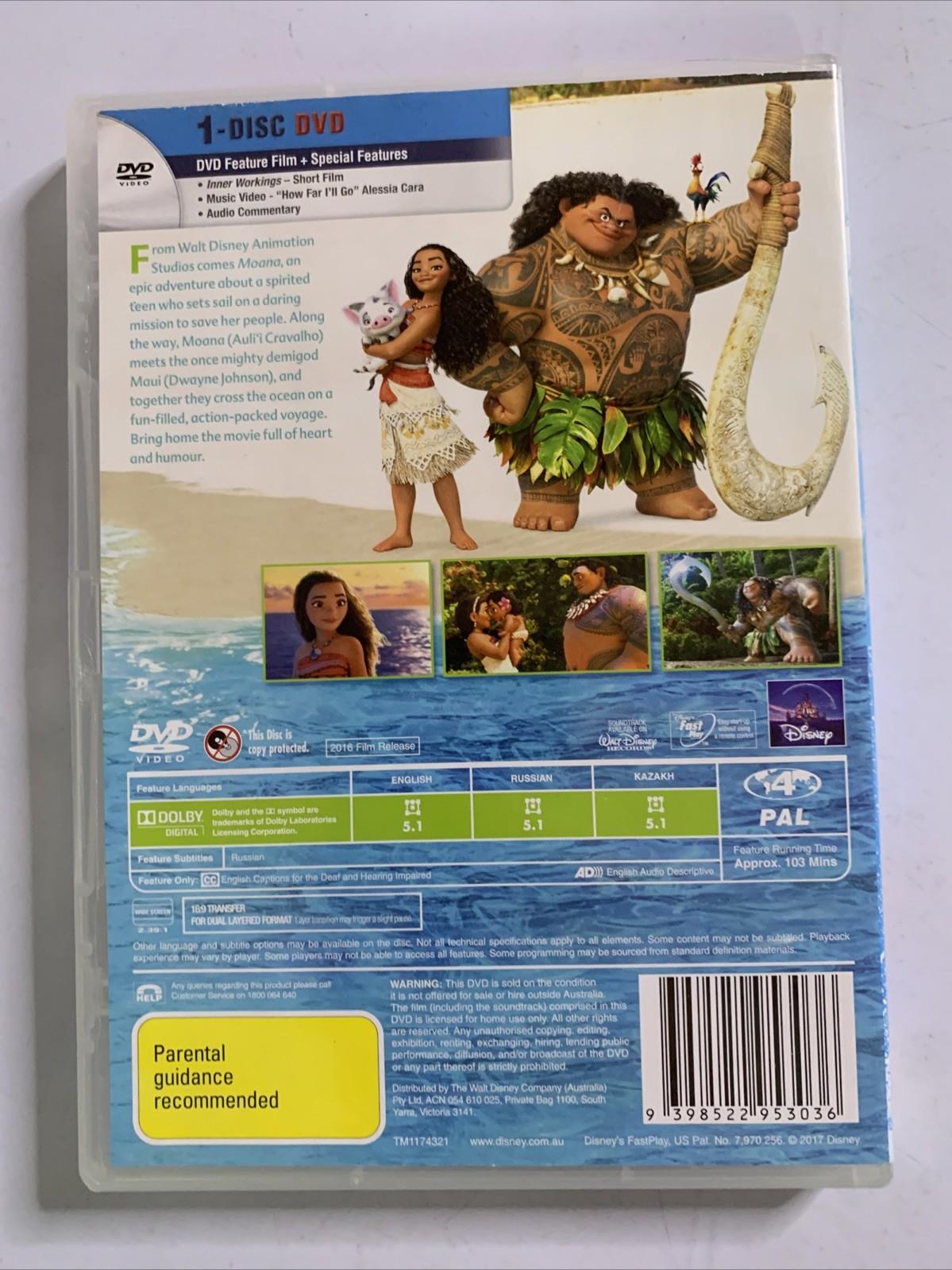 Moana (DVD, 2016) Disney Animation Region 4