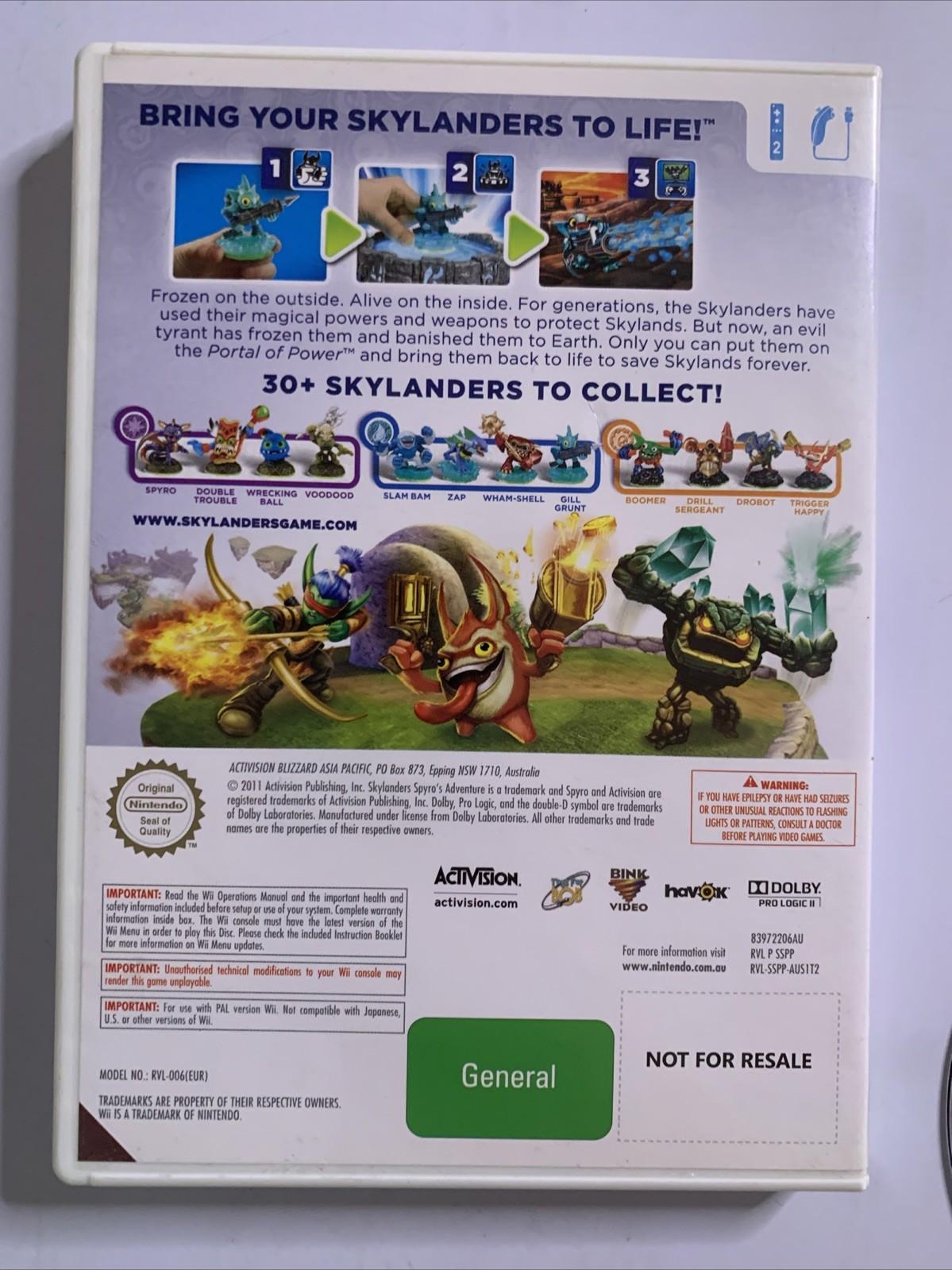 Skylanders Spyros Adventure Nintendo Wii PAL Game