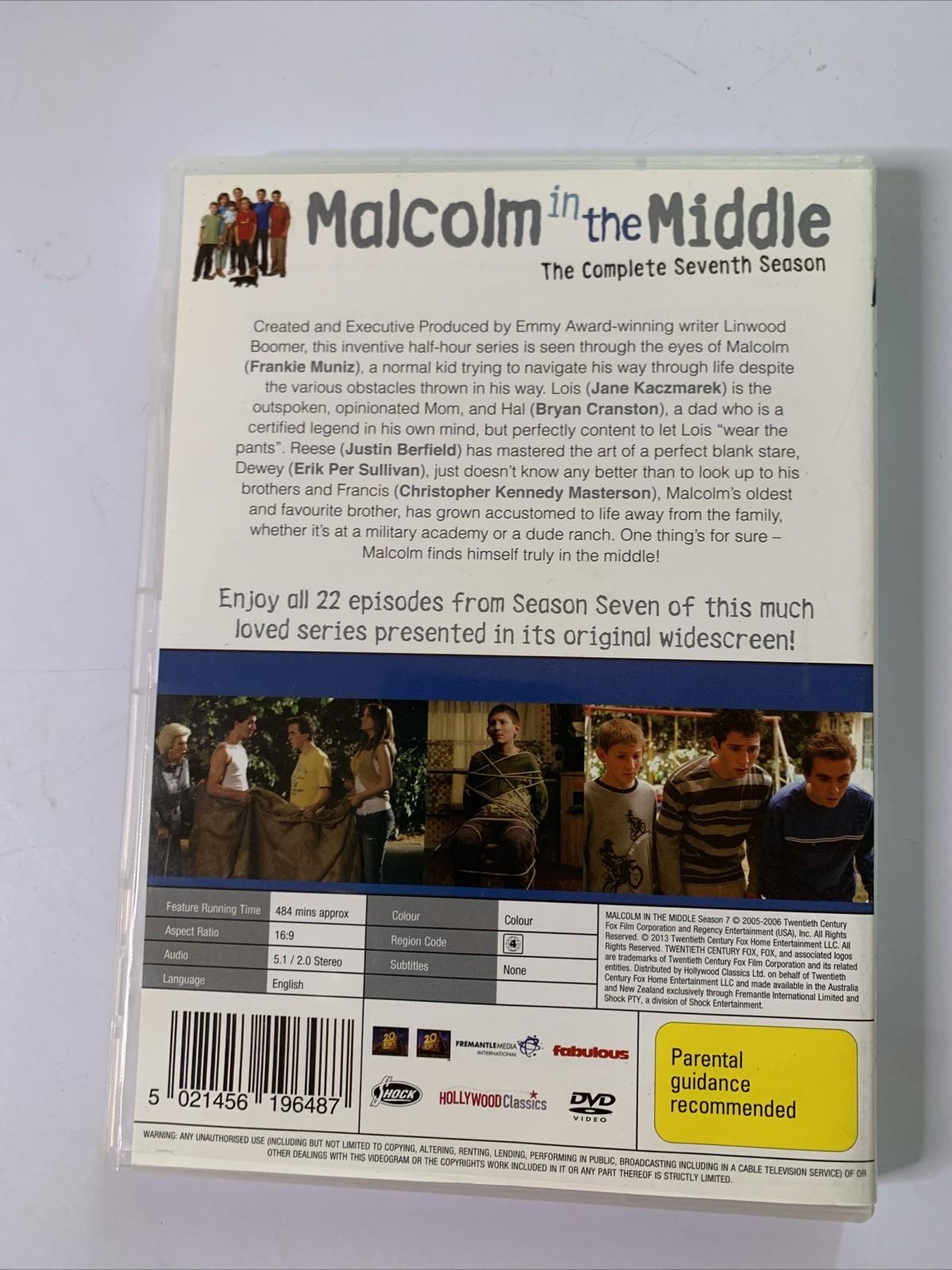 Malcolm In The Middle : Season 7 (DVD, 2006) Region 4