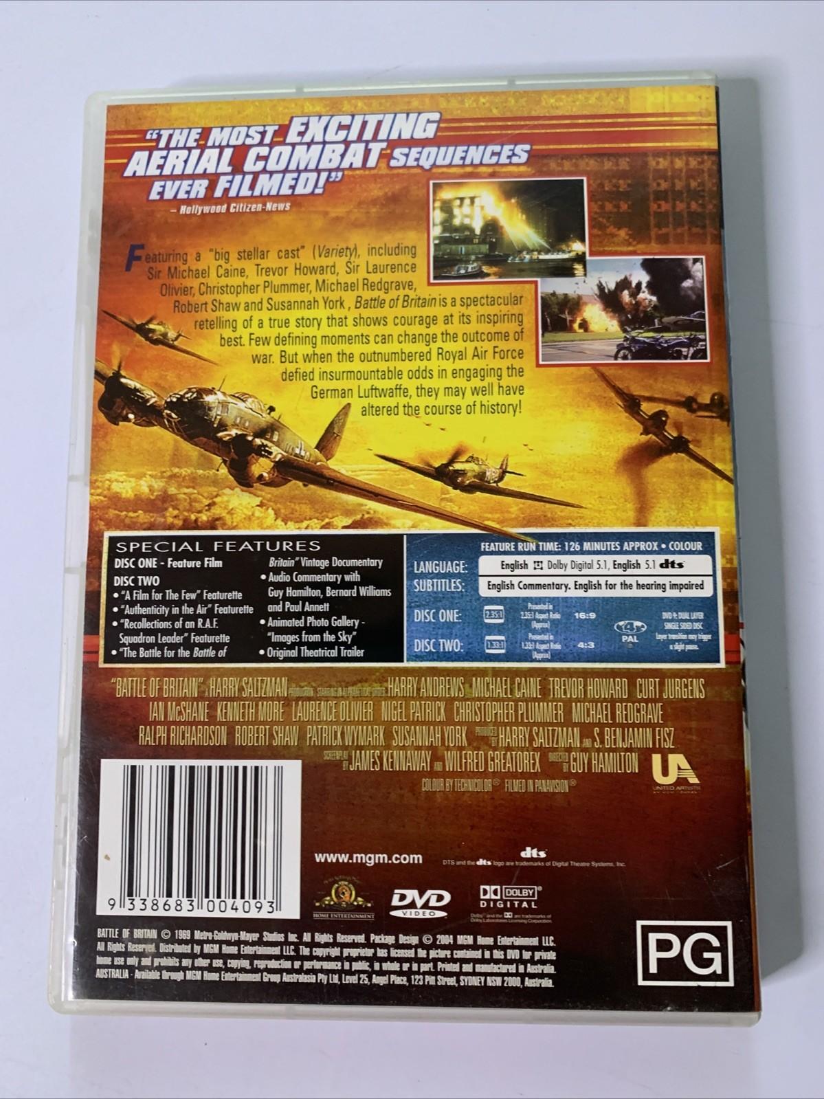 Battle Of Britain (DVD, 1969, 2-Disc) Michael Caine, Christopher Plummer Region4