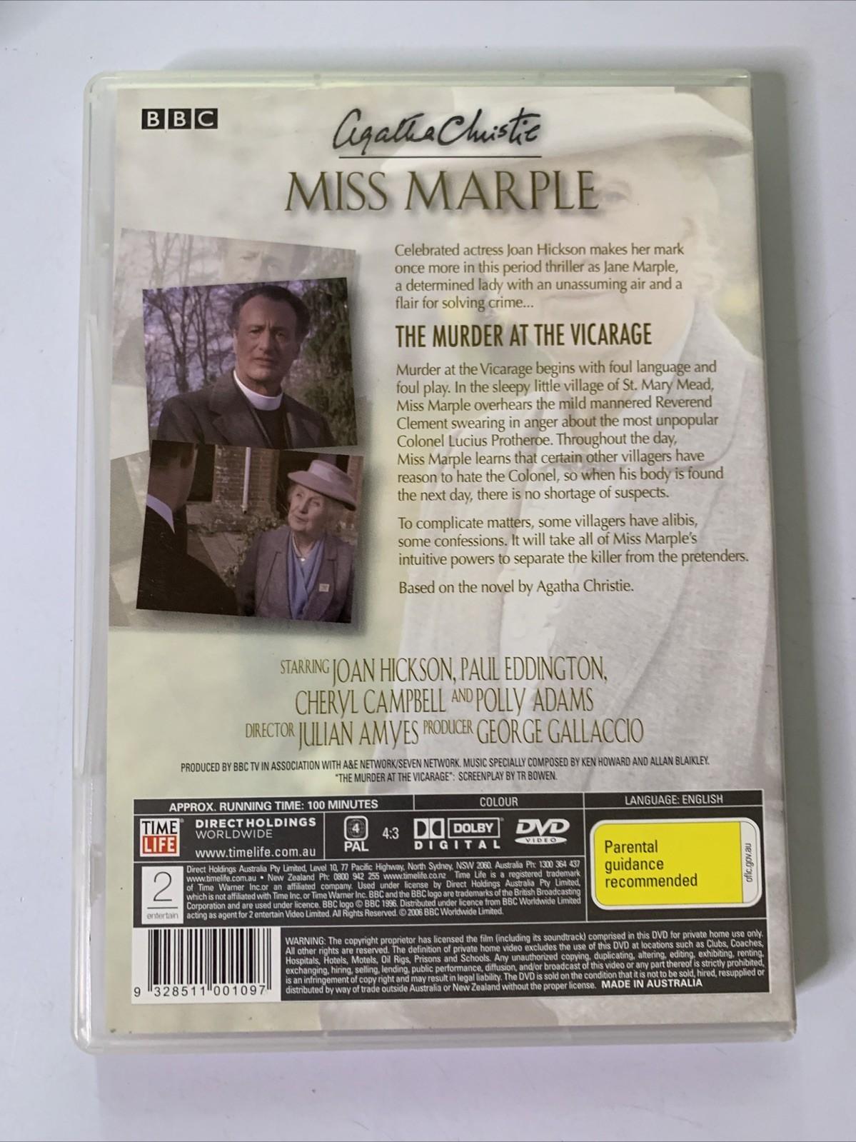 Agatha Christie Miss Marple: The Murder At The Vicarage (DVD, 1986) Region 4