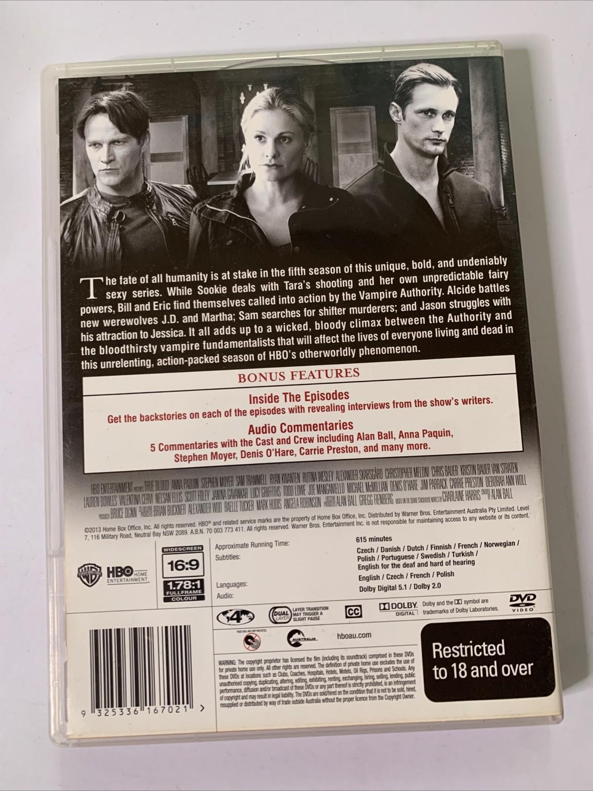True Blood : Season 5 (DVD, 2013, 5-Discs) Region 4