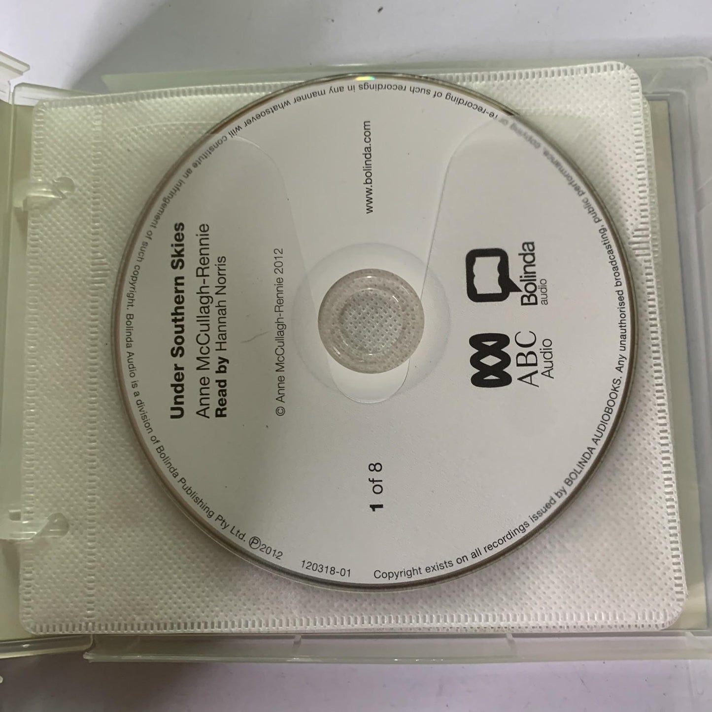 Under Southern Skies by Anne McCullagh Rennie (CD, 2012) Audio Book