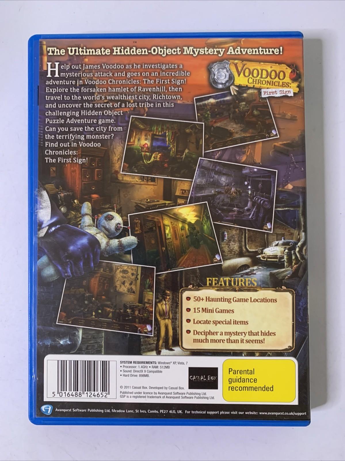 Voodoo Chronicles: First Sign PC CD-ROM Windows Hidden Object Game