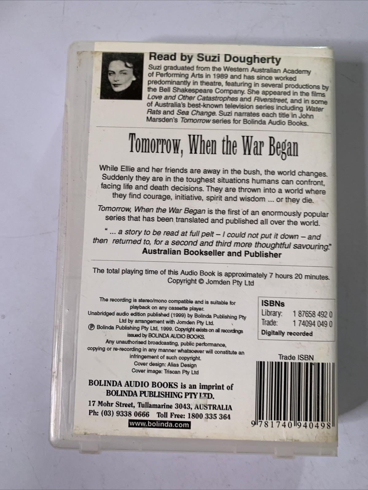 Tomorrow When The War Began by John Marsden Audio Cassette Audiobook