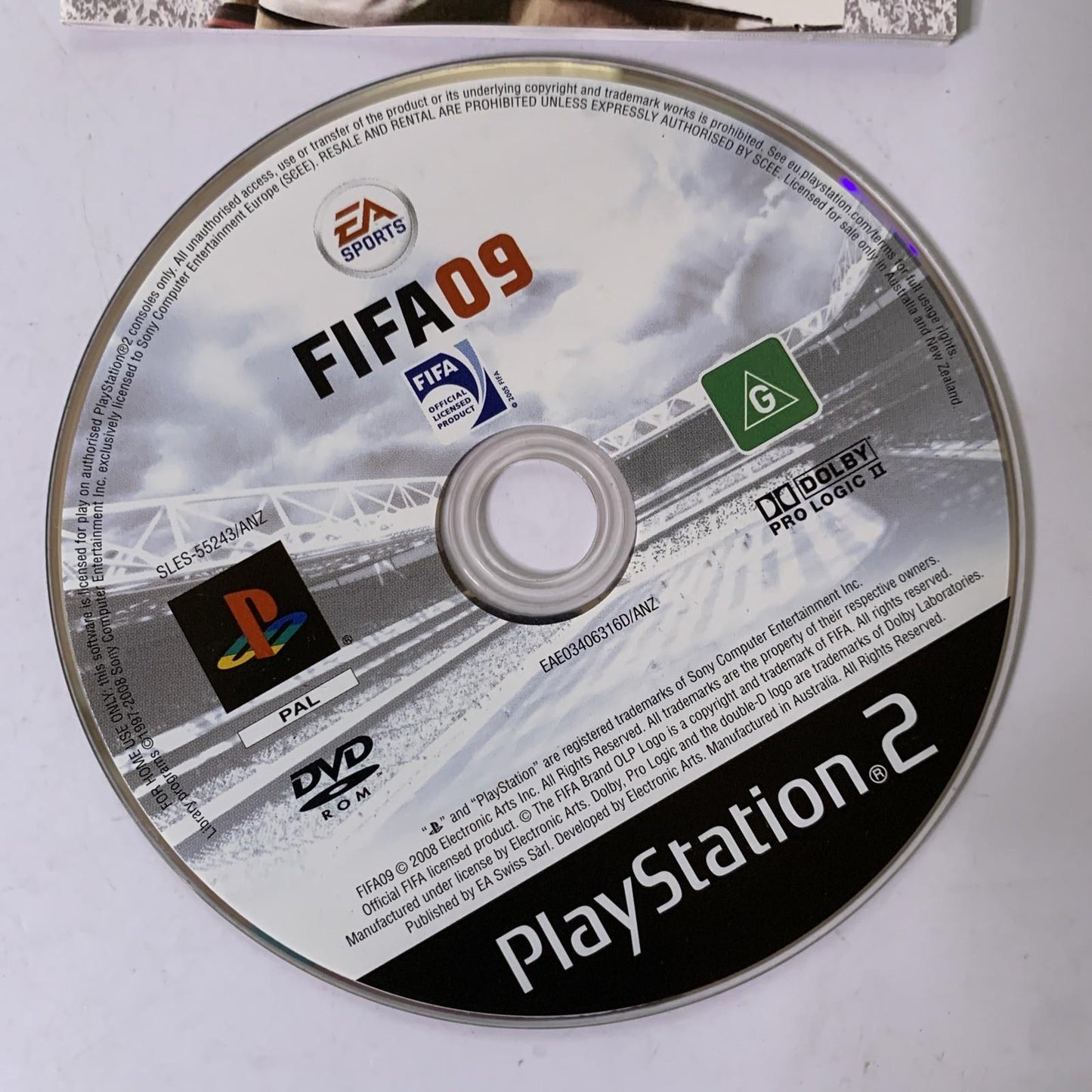 FIFA 09 PlayStation 2 PS2 PAL Game Complete