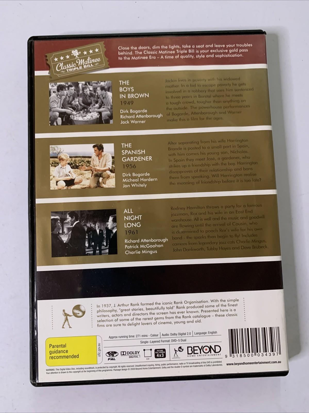 The Boys In Brown / The Spanish Gardener / All Night Long (DVD, 2009) Region 4