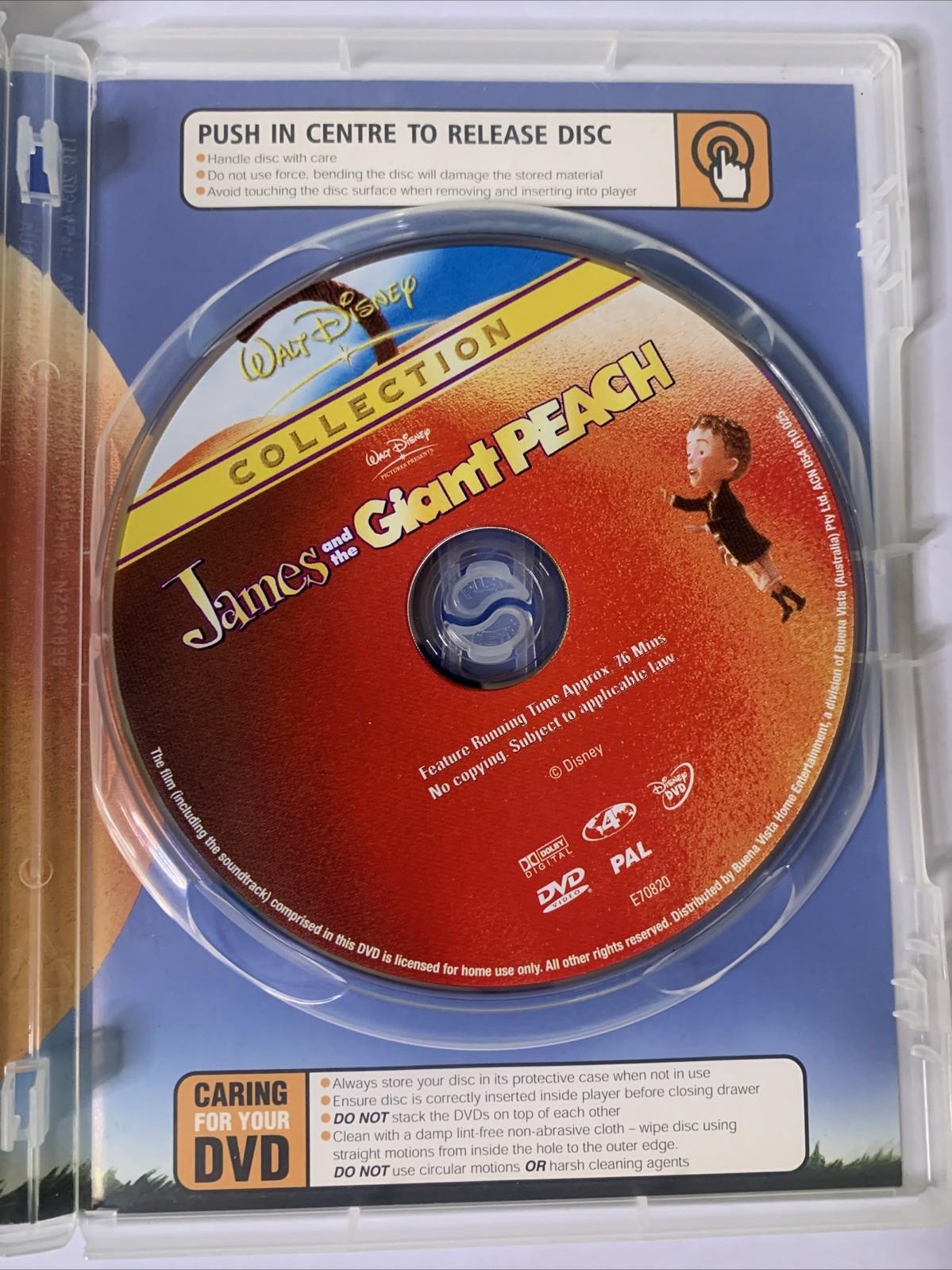 James And The Giant Peach (DVD, 1996) Disney Animation Region 4