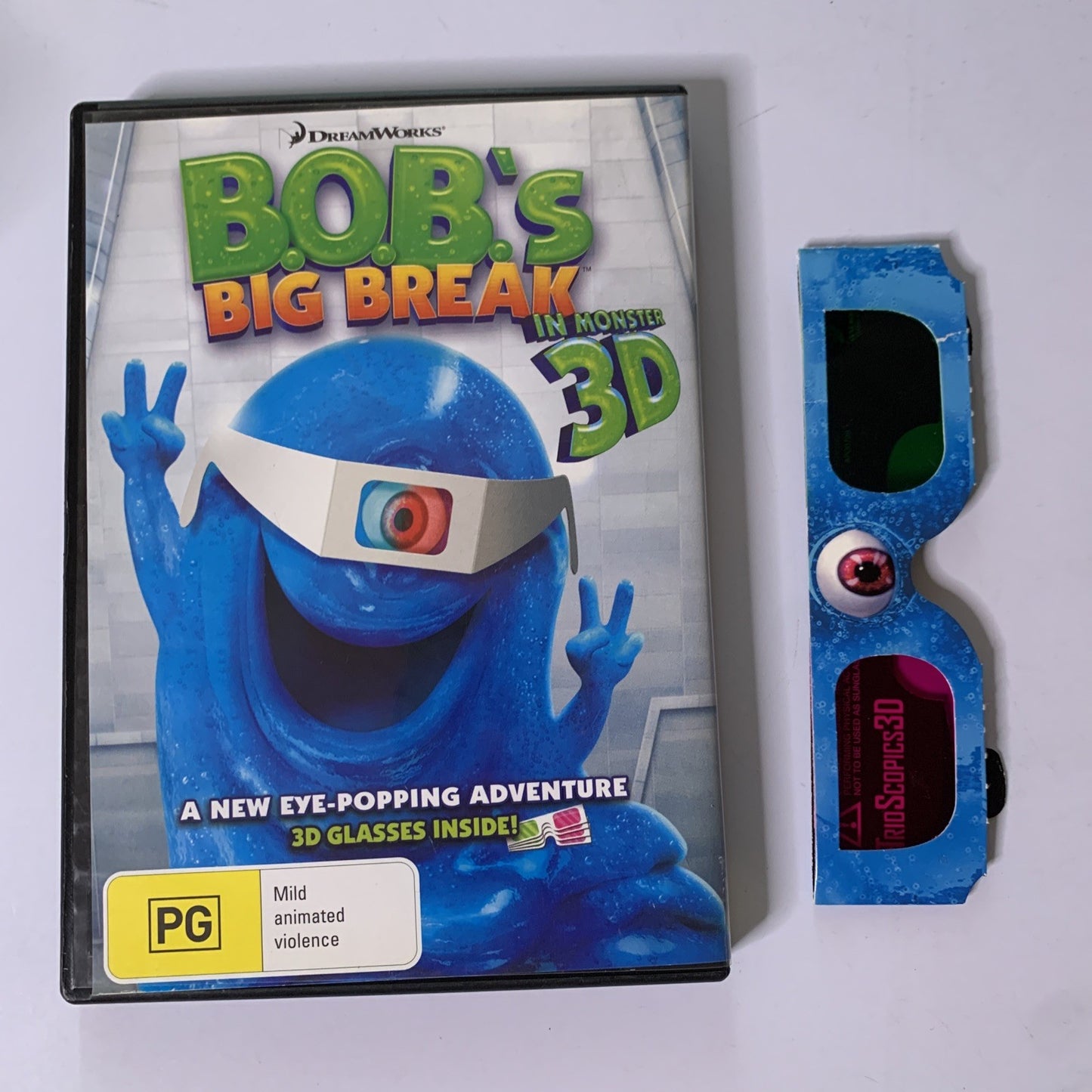 B.O.B's Big Break In Monster 3D (DVD, 2009) Seth Rogan Animation Region 4