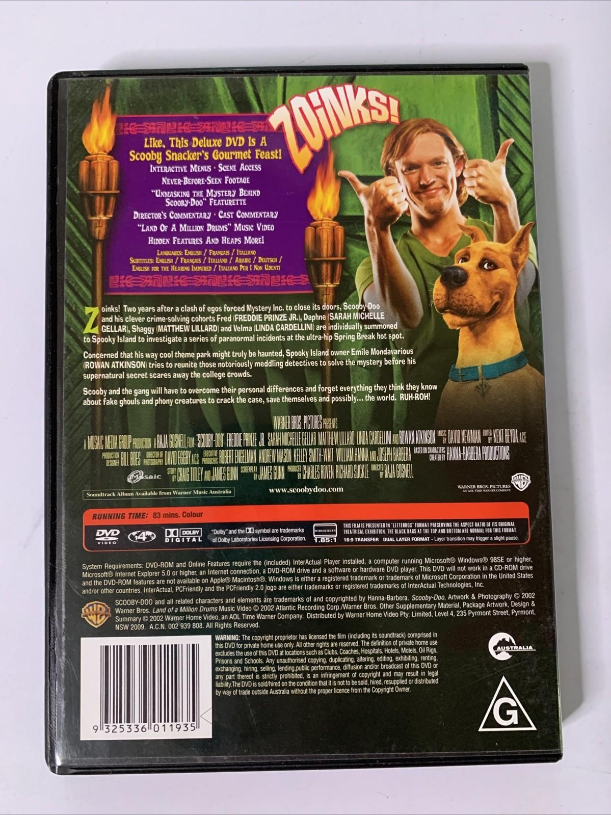 Scooby Doo The Movie (DVD, 2001) Sarah Michelle Gellar, Matthew Lillard  Region 4