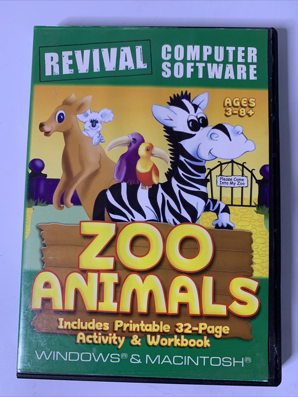 Zoo Animals PC CD-ROM Windows Mac Educational Software – Retro Unit