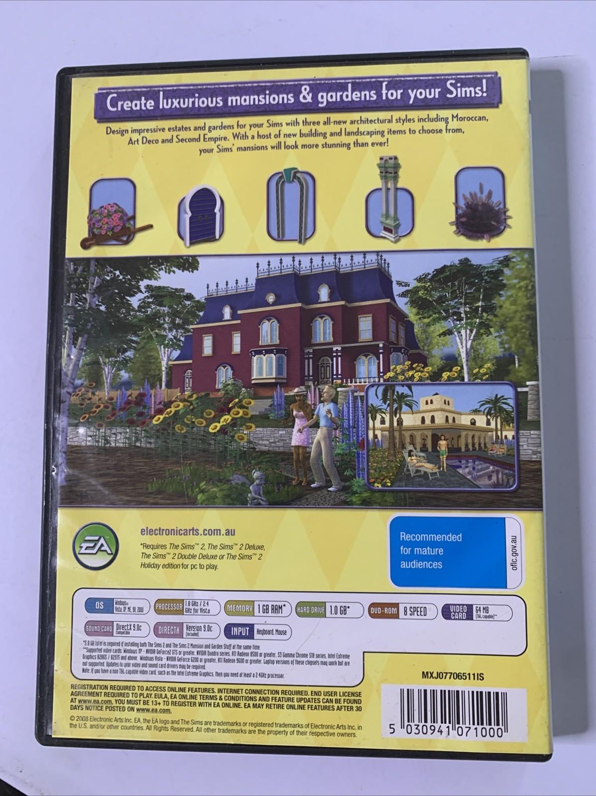 The Sims 2: Mansion & Garden Stuff Pack 2008 PC DVD Windows Expansion Game