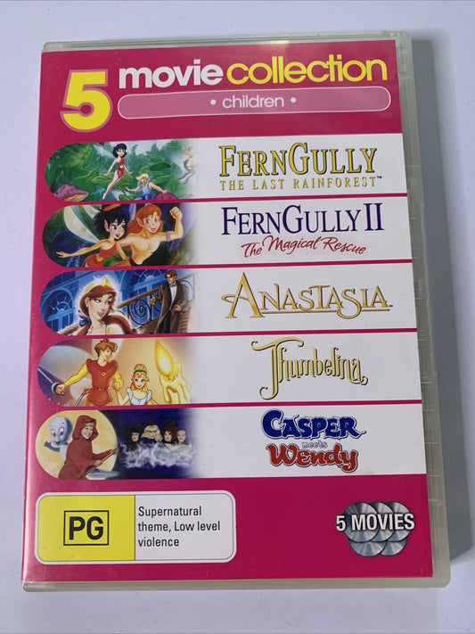 Fern Gully / Fern Gully 2 / Anastasia / Thumbelina / Casper Meets Wendy (DVD)