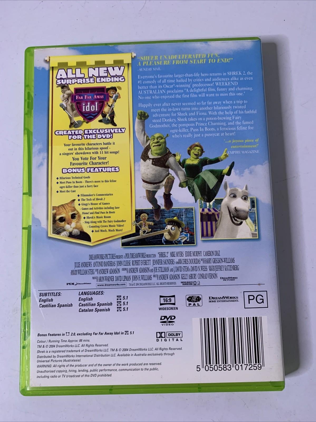 Shrek 2 (DVD, 2004) Animated Film Region 4 &2