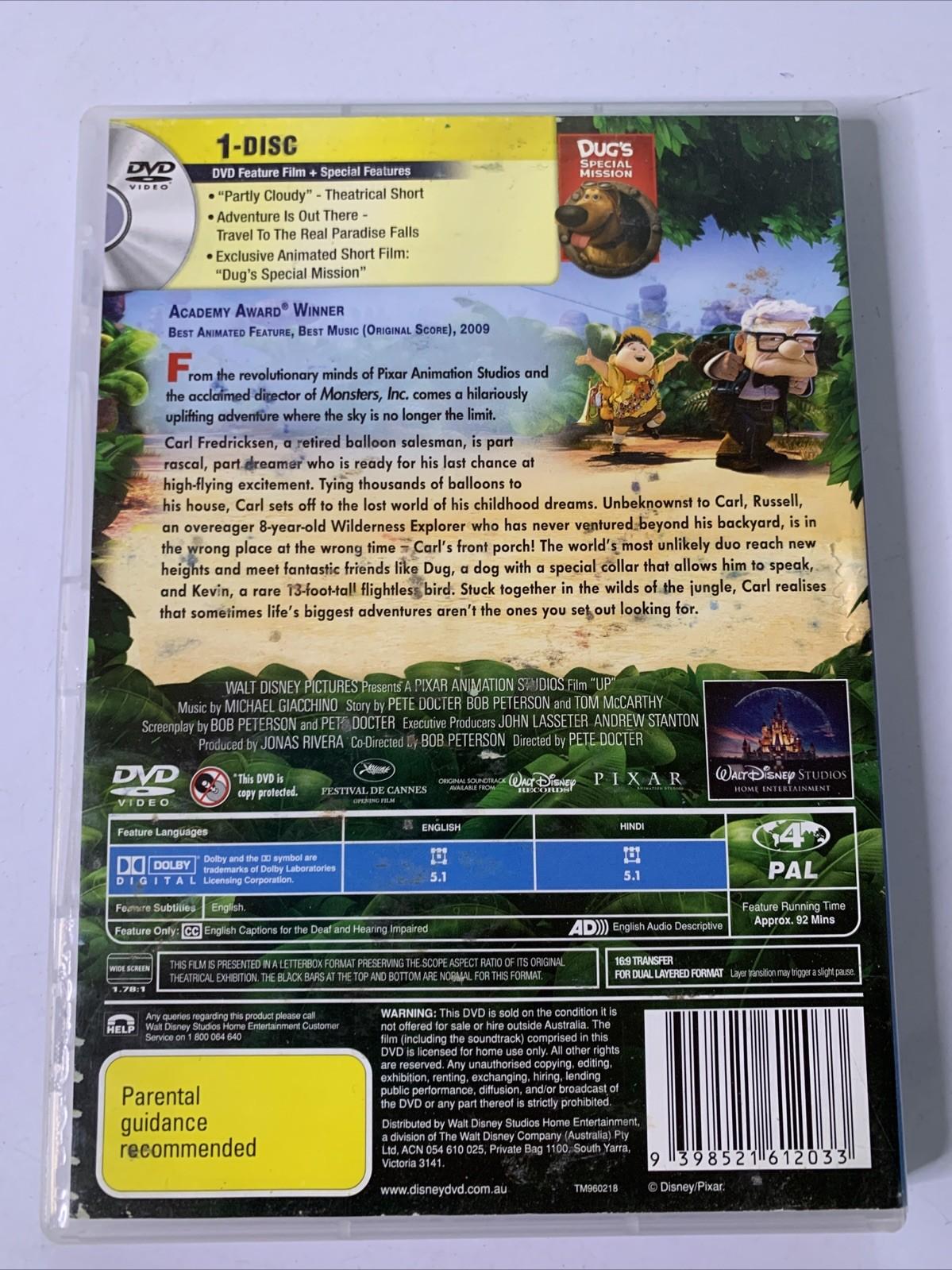 Up (DVD, 2009) Disney Pixar Region 4