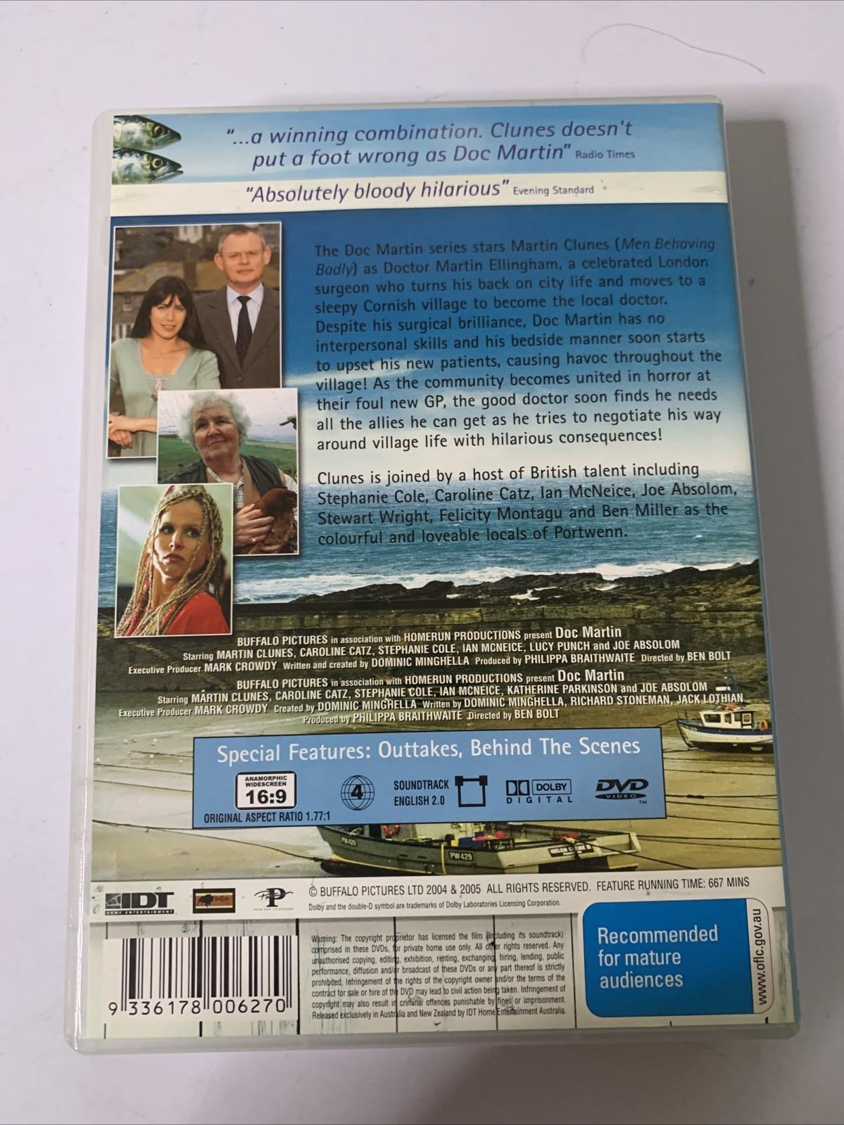 Doc Martin : Season 1-2 (DVD, 2003, 4-Discs) Martin Clunes Region 4