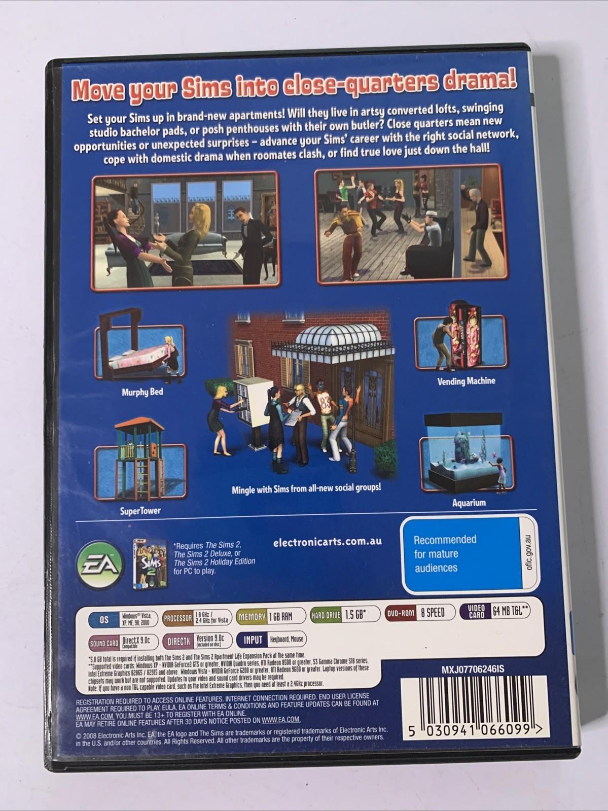 The Sims 2: Apartment Life Expansion Pack PC DVD Windows Game