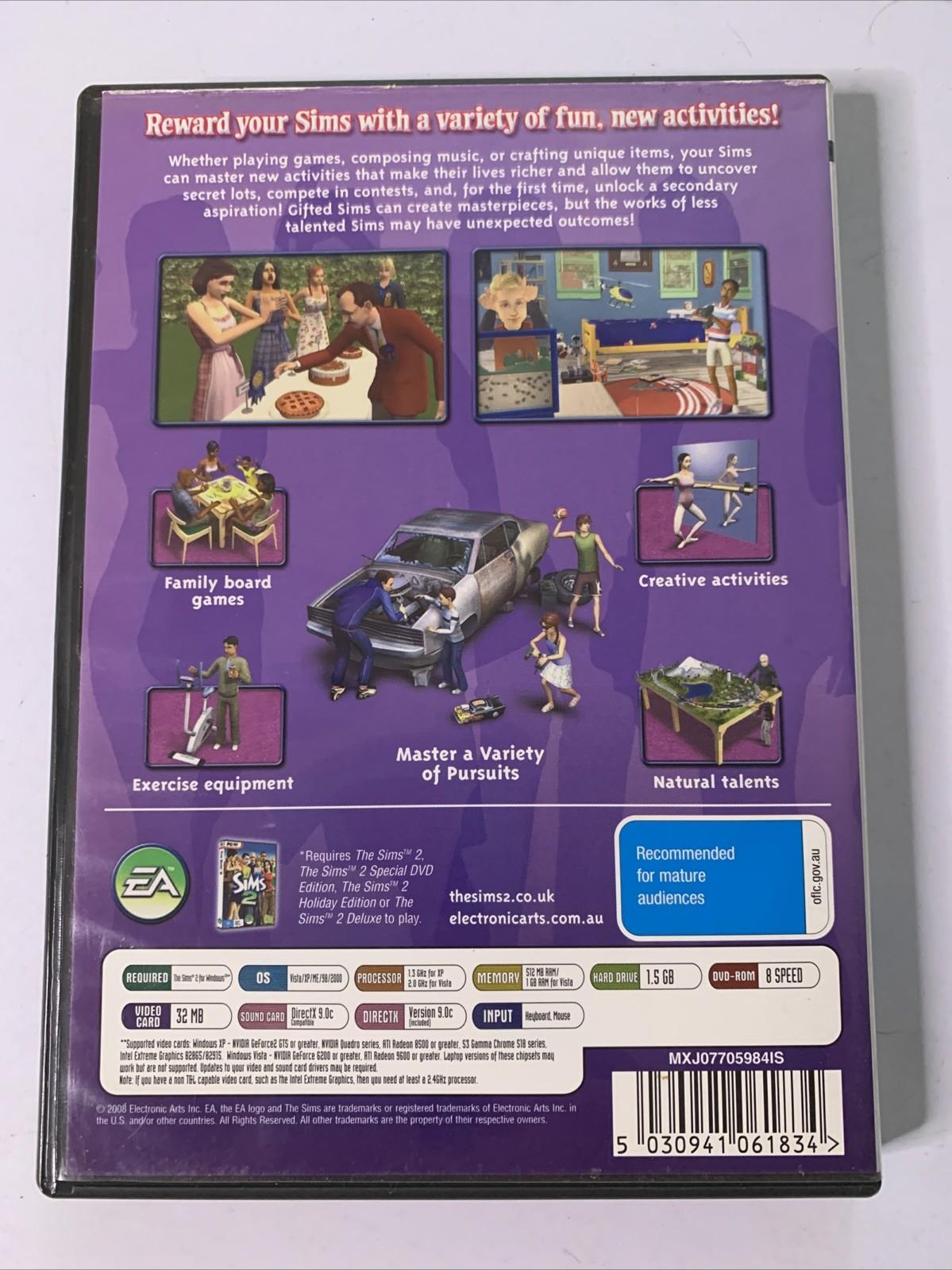 The Sims 2 Freetime Expansion Pack PC DVD Windows Game