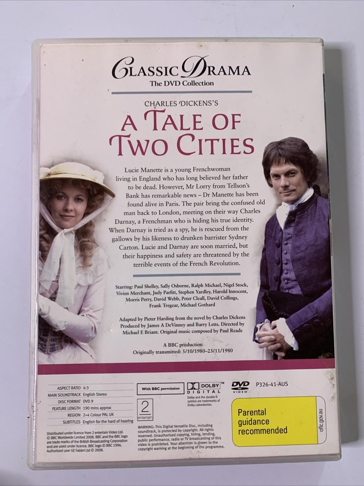 A Tale Of Two Cities (DVD, 1980) Paul Shelley BBC Mini Series Region 4 &2