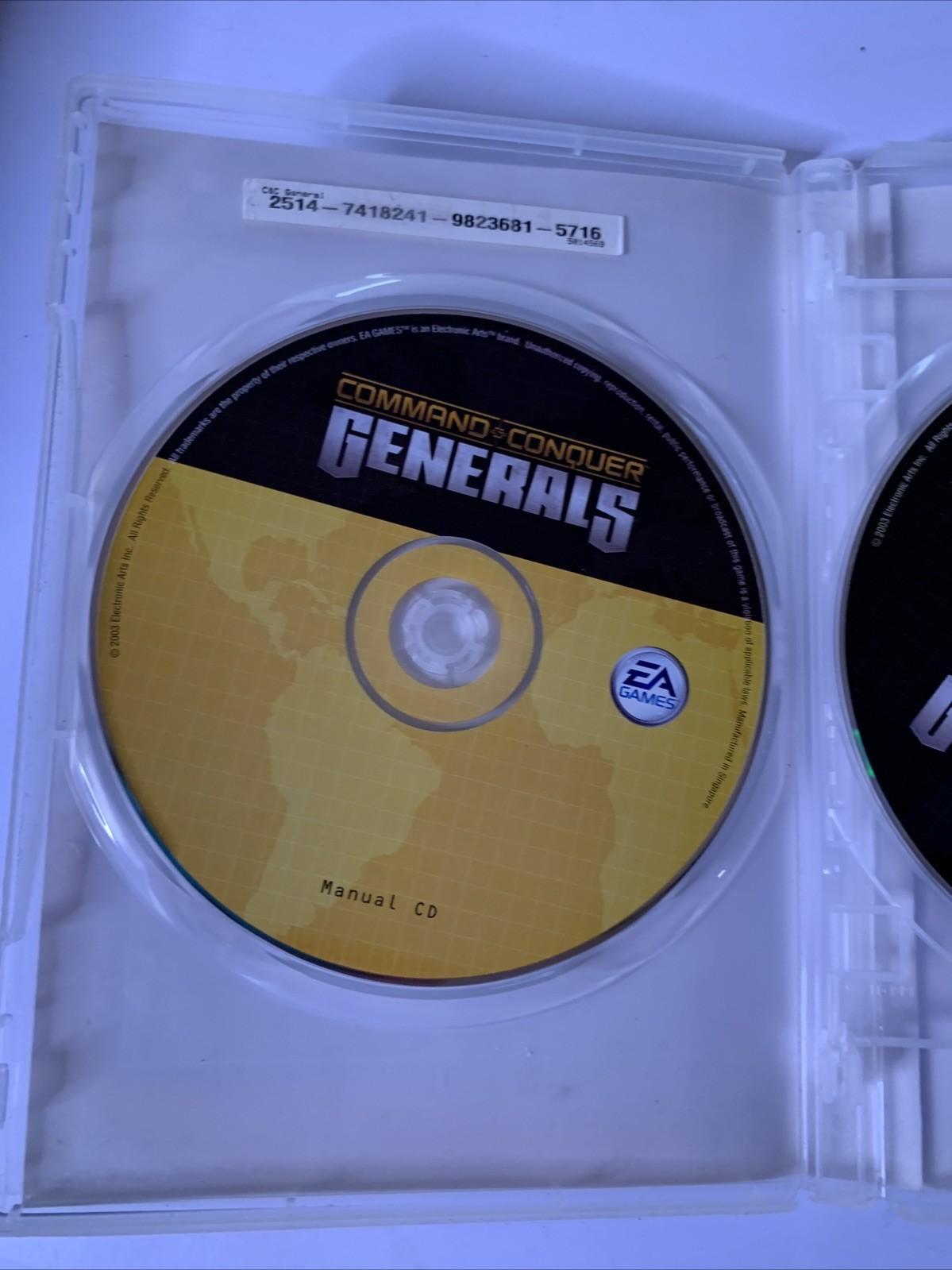 Command & Conquer Generals PC Windows CD-ROM 2002 RTS Strategy Game Complete