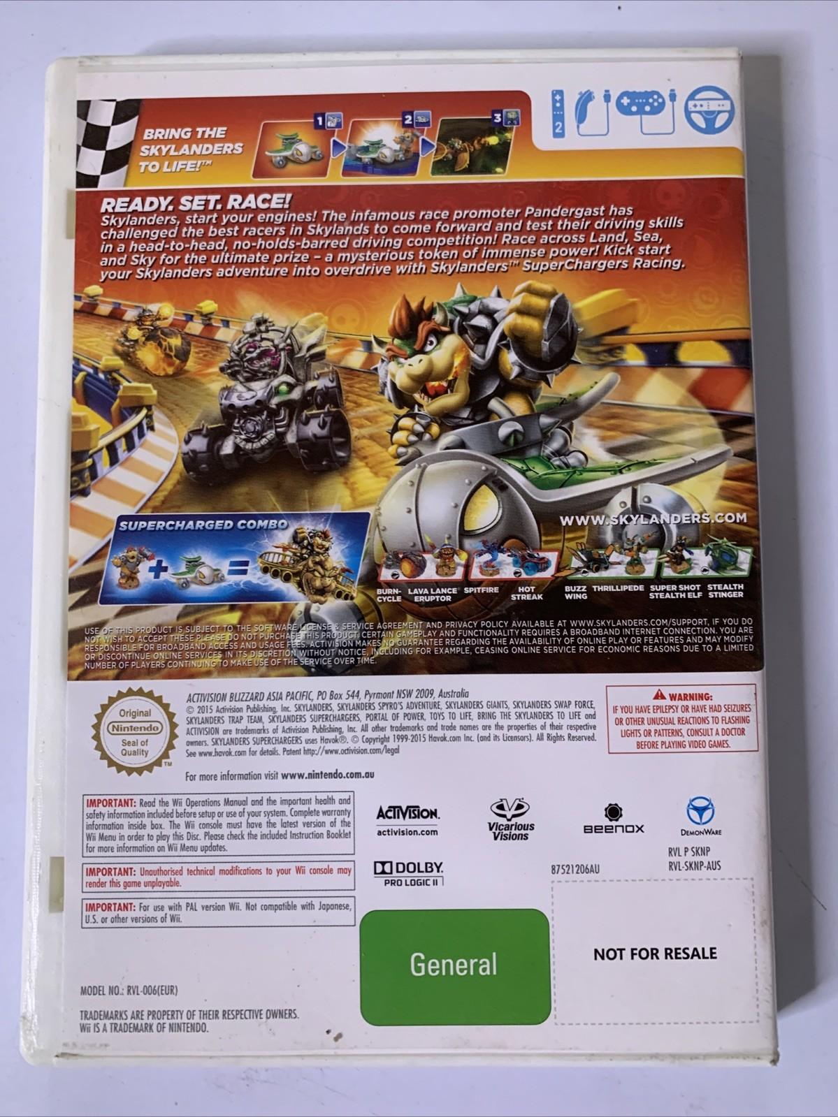 Skylanders Superchargers Racing Nintendo Wii PAL Game