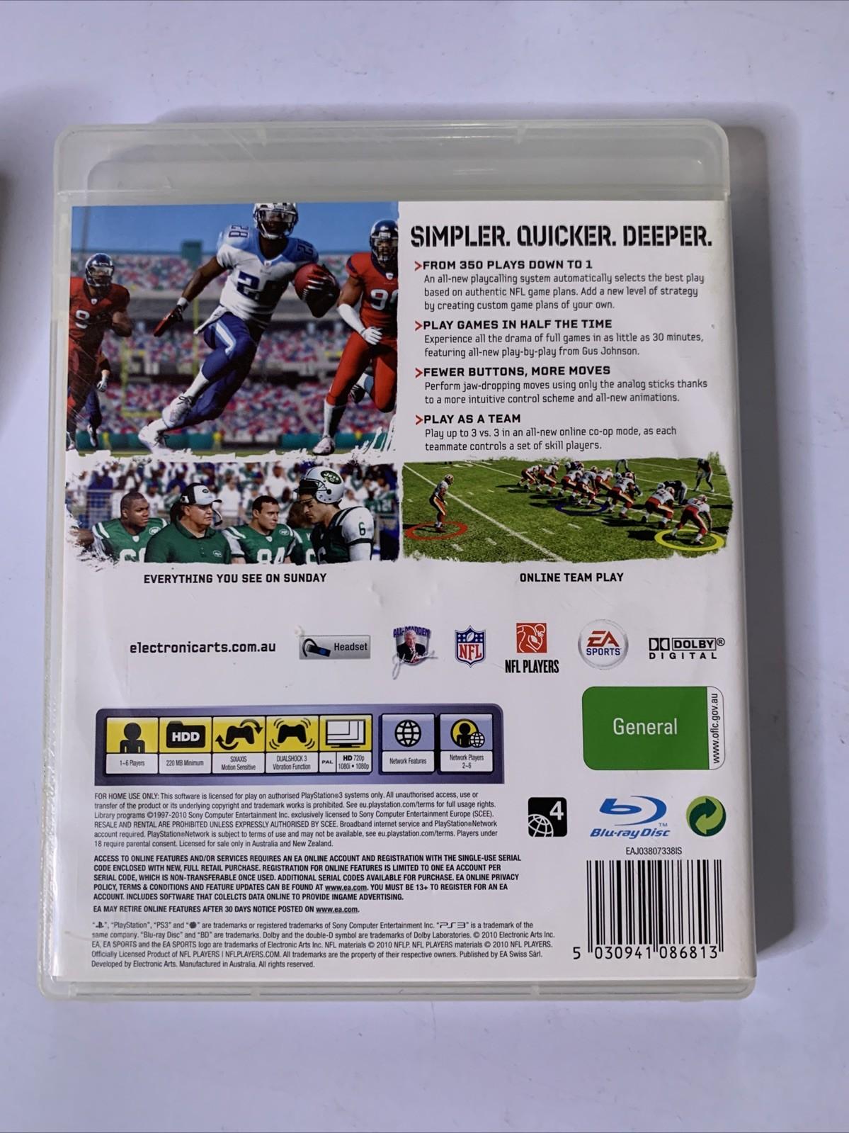 Madden NFL 11 PS3 PlayStation 3 American Football Game Complete