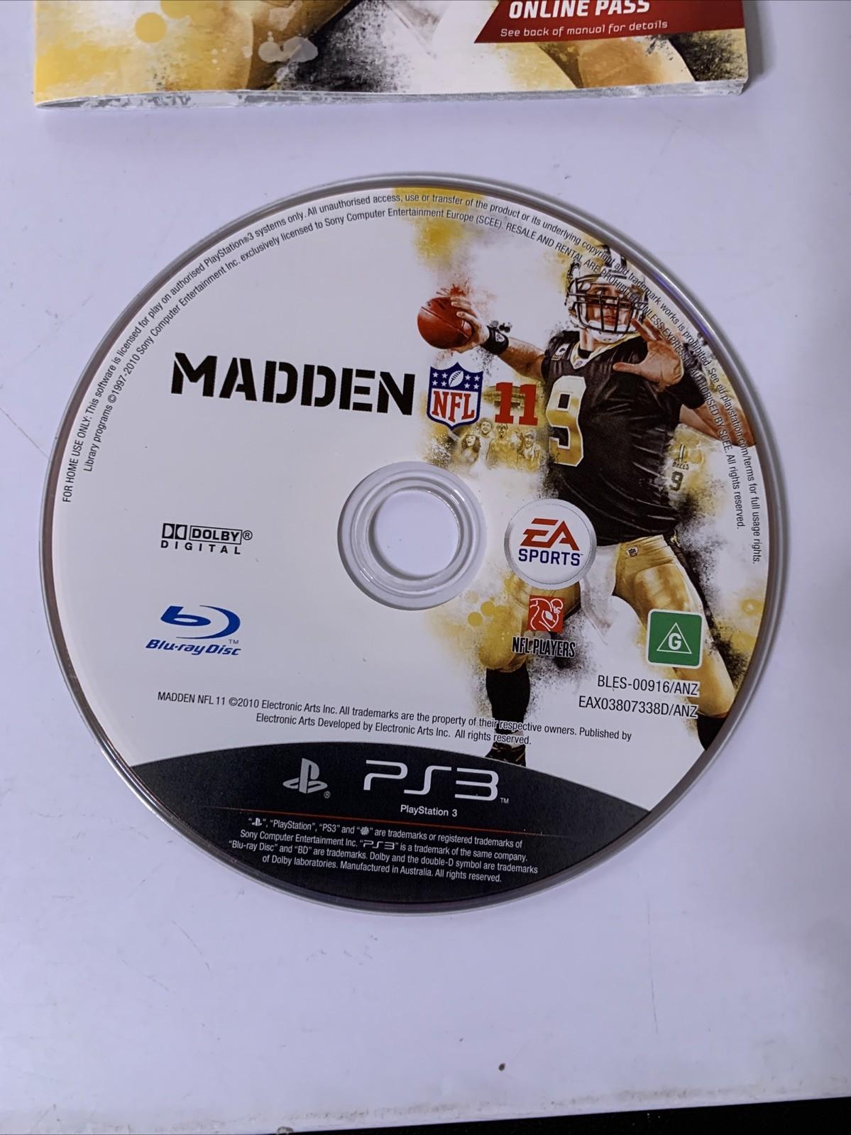 Madden NFL 11 PS3 PlayStation 3 American Football Game Complete