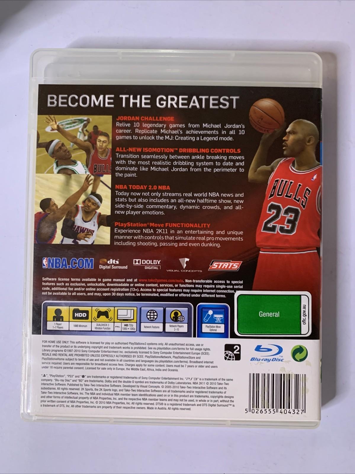 NBA 2K11 PS3 Sony Playstation 3 Basketball Game Complete