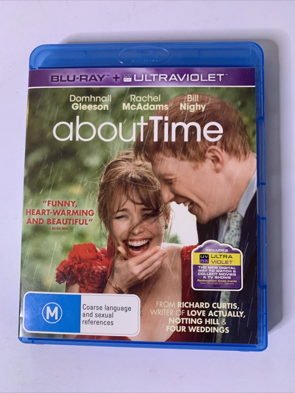 About Time (Blu-ray, 2013) Domhnall Gleeson, Rachel McAdams, Margot Robbie