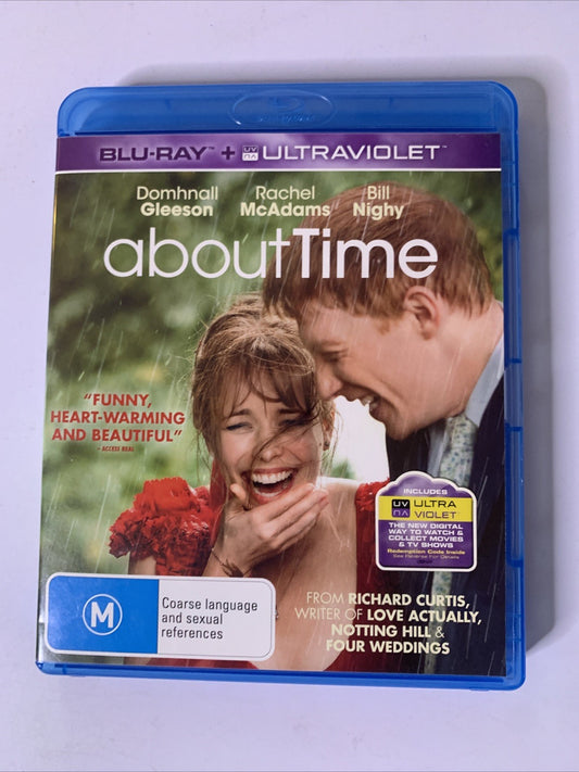 About Time (Blu-ray, 2013) Domhnall Gleeson, Rachel McAdams, Margot Robbie