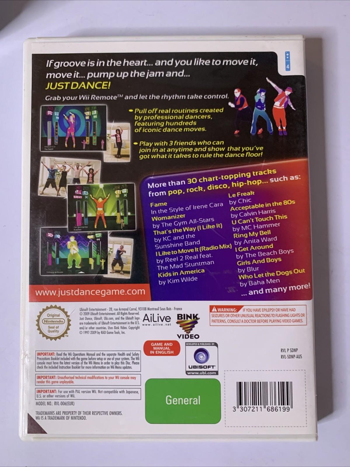 Just Dance (Nintendo Wii, 2009) PAL Game Complete