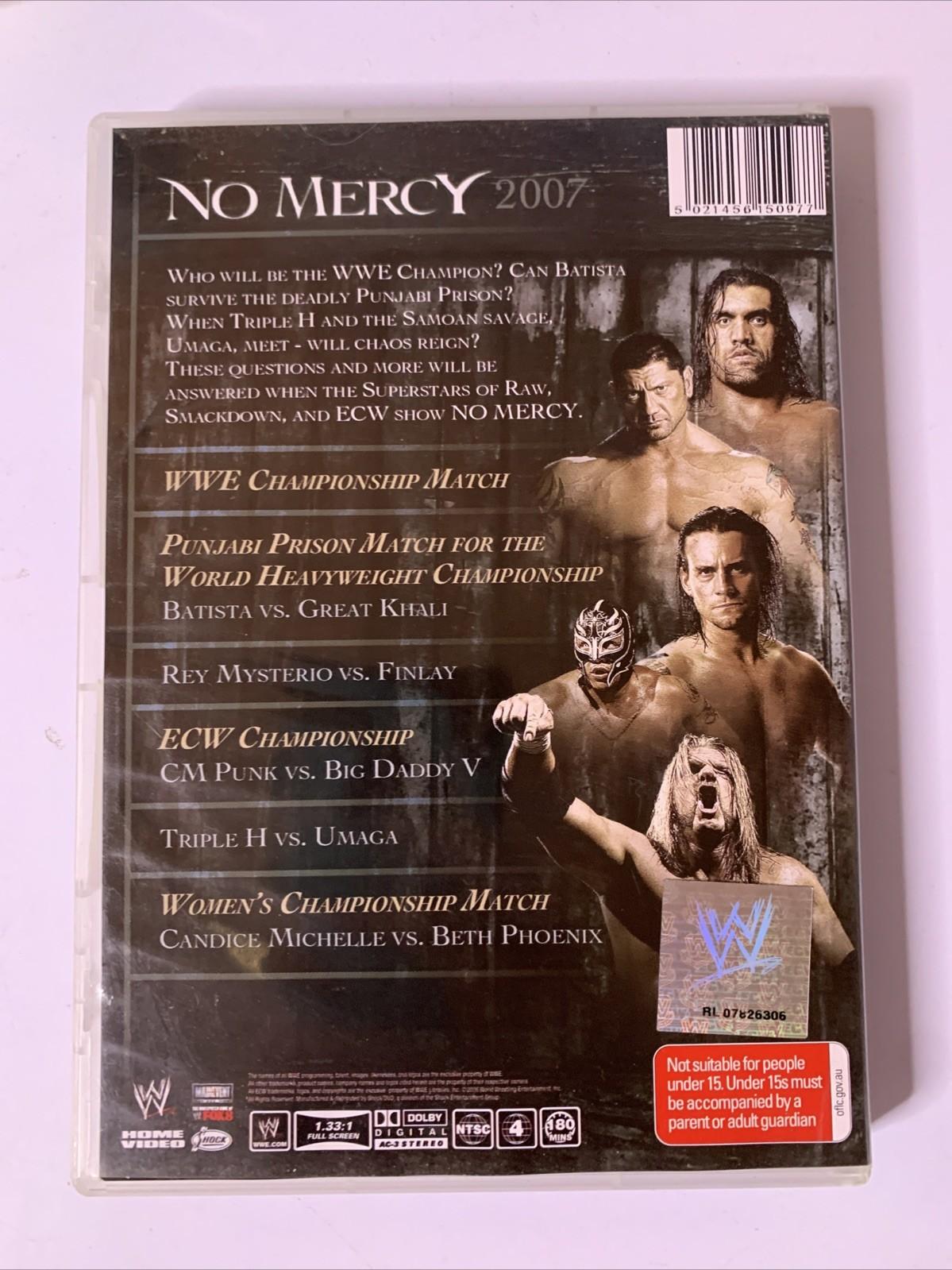 WWE No Mercy (DVD, 2007) Pro-Wrestling Region 4