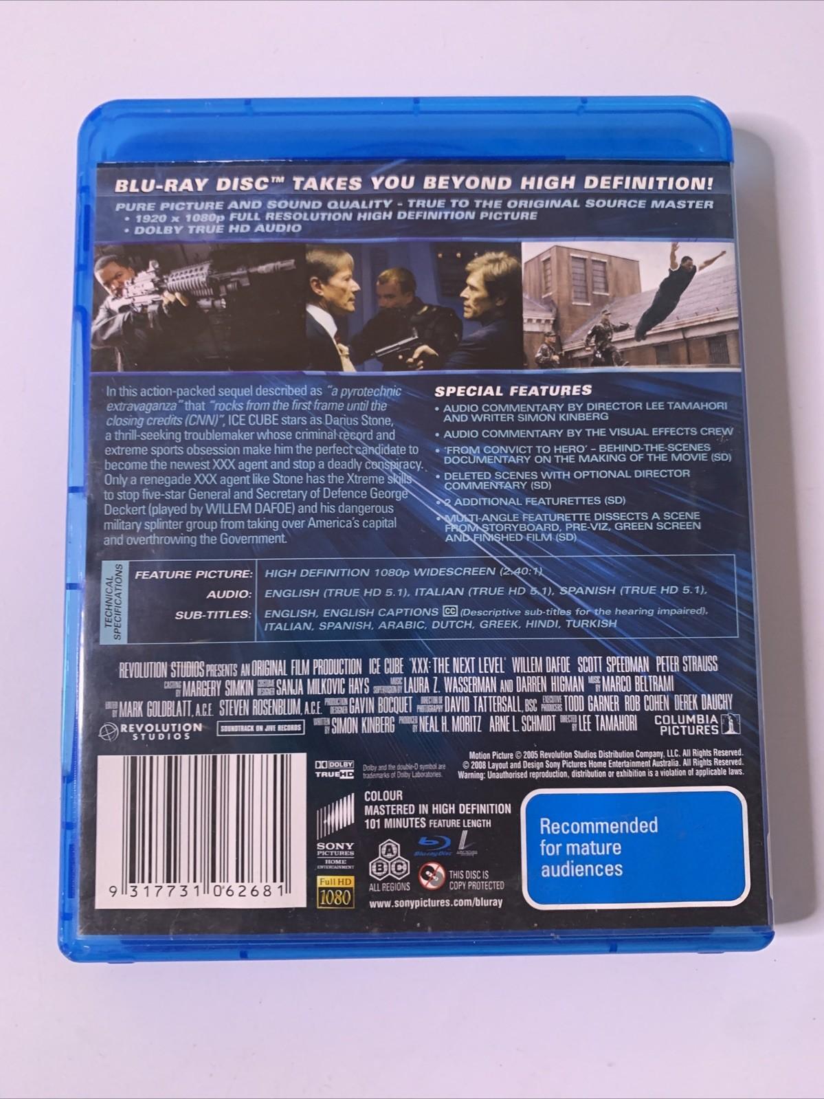 Xxx The Next Level (Blu-ray, 2005) Ice Cube, Willem Dafoe, Samuel L. Jackson