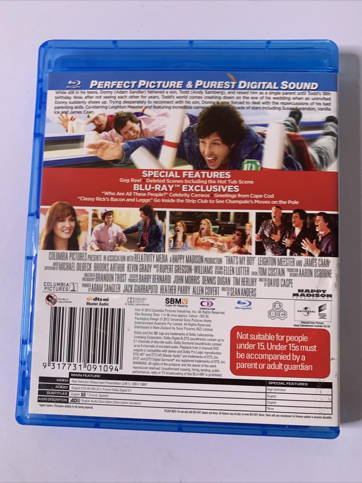 That's My Boy (Blu-ray, 2012) Adam Sandler, Andy Samberg, James Caan All Regions