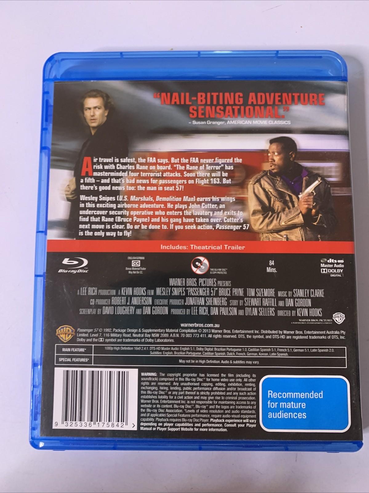 Passenger 57 (Blu-ray, 1992) Wesley Snipes Region B