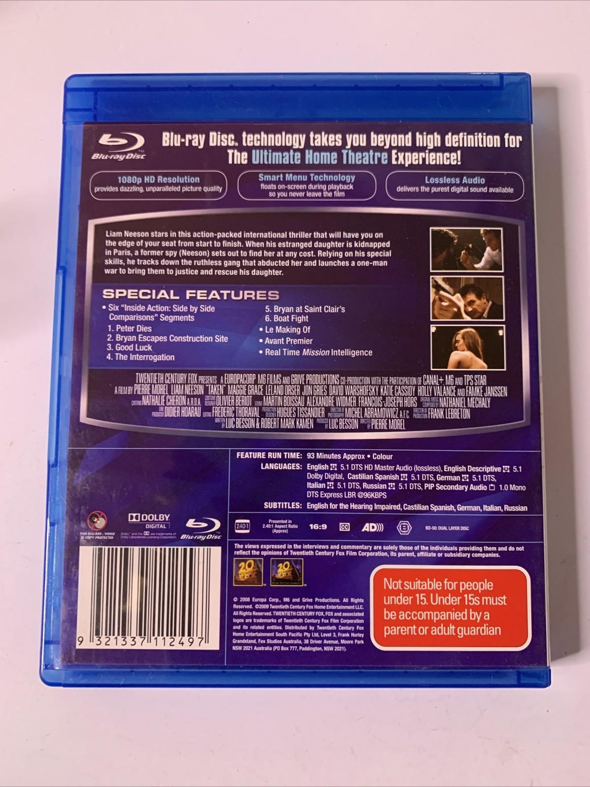 Taken (Blu-ray, 2008) Liam Neeson Region B