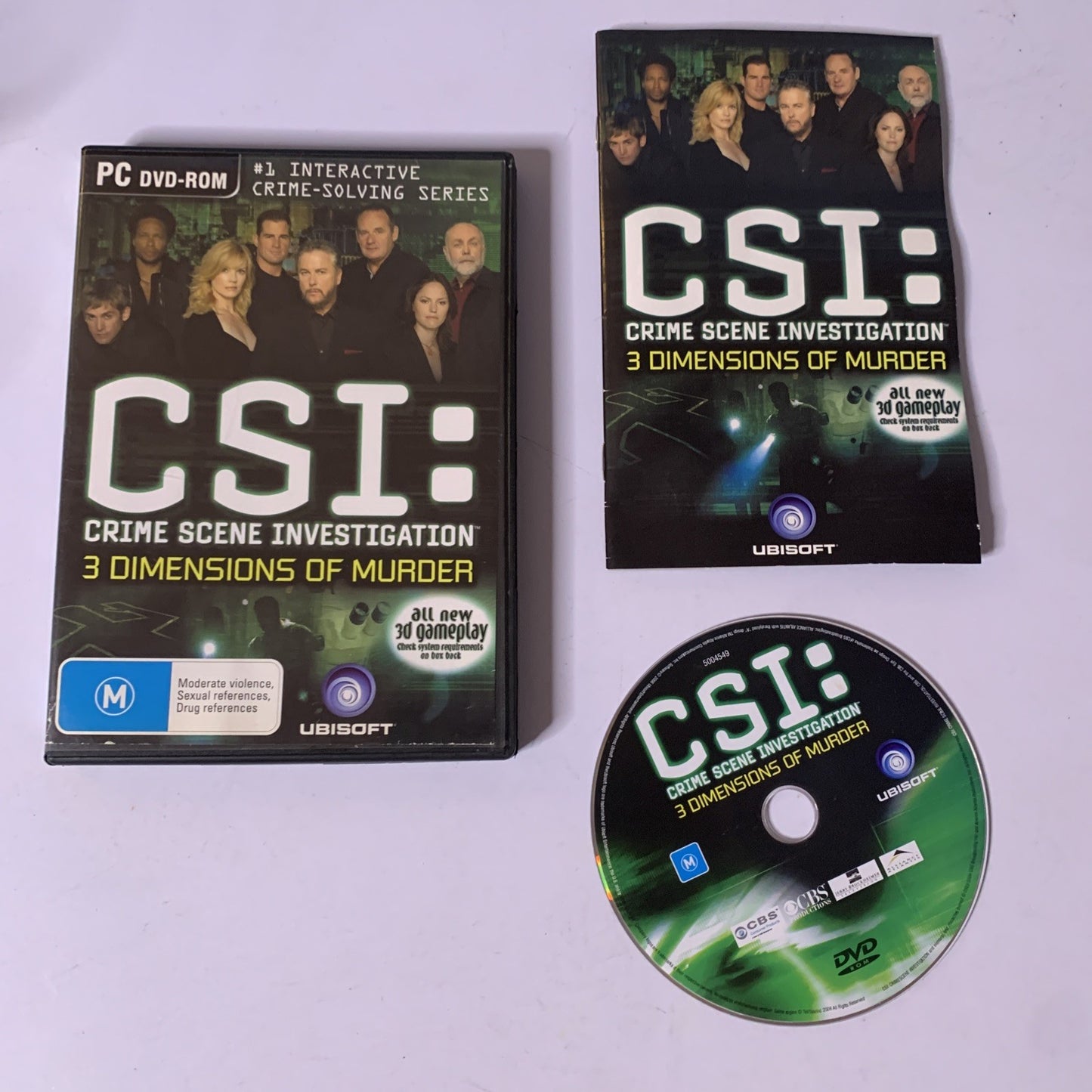 CSI: 3 Dimensions Of Murder PC DVD Windows Detective Game Complete