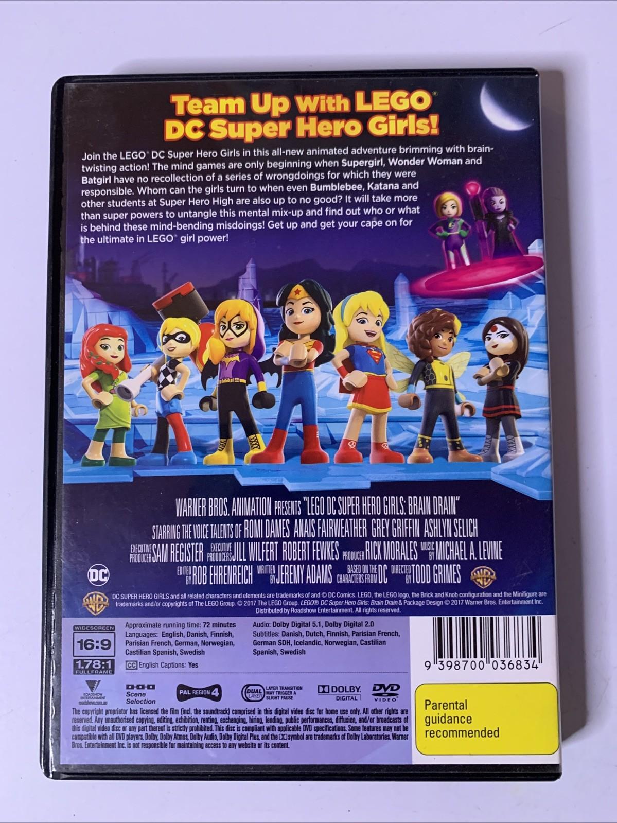 LEGO DC Super Hero Girls: Brain Drain (DVD, 2016) Animation Region 4