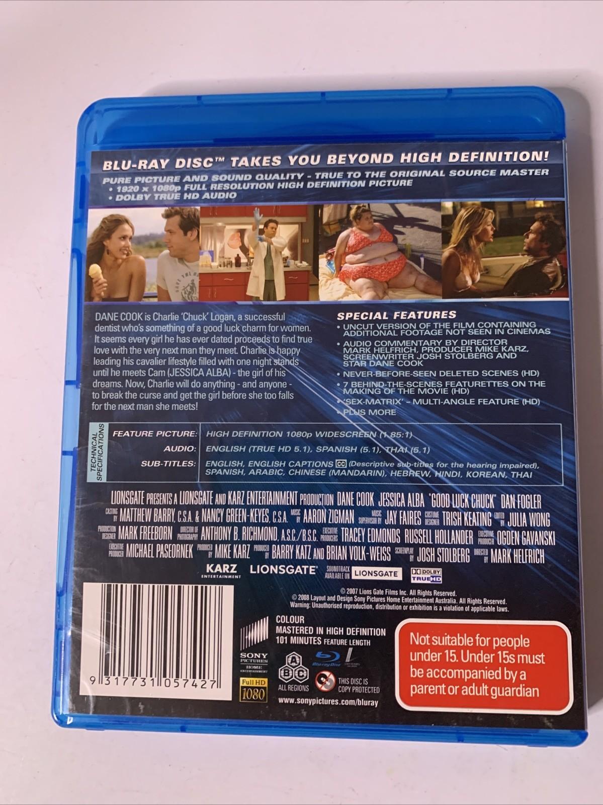 Good Luck Chuck (Blu-ray, 2007) Dane Cook, Jessica Alba  All Regions