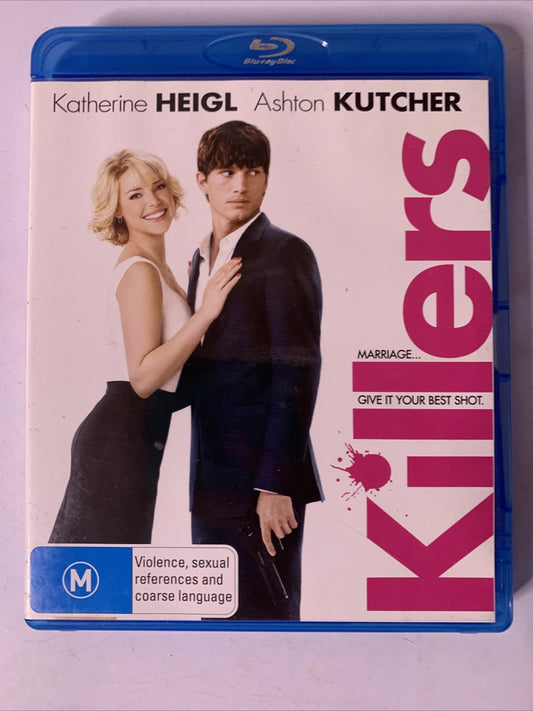 Killers (Blu-ray, 2010) Katherine Heigl, Ashton Kutcher, Tom Selleck Region B